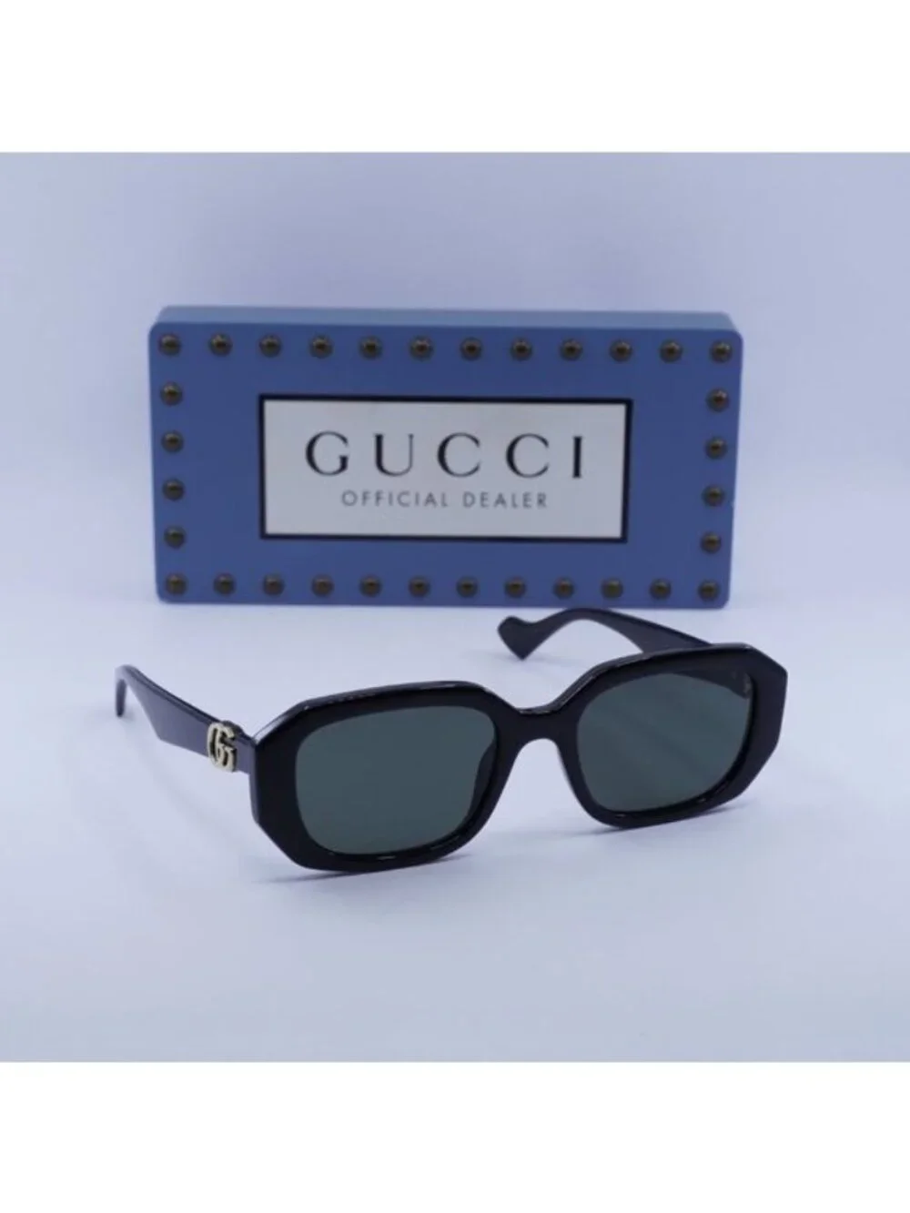 Gucci GG1535S 001 Geometric Sunglasses - Black